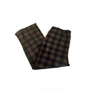 Skims Size 4X Plaid Sleep Pants Jasper Buffalo Check Holiday Brown PJs NWOT